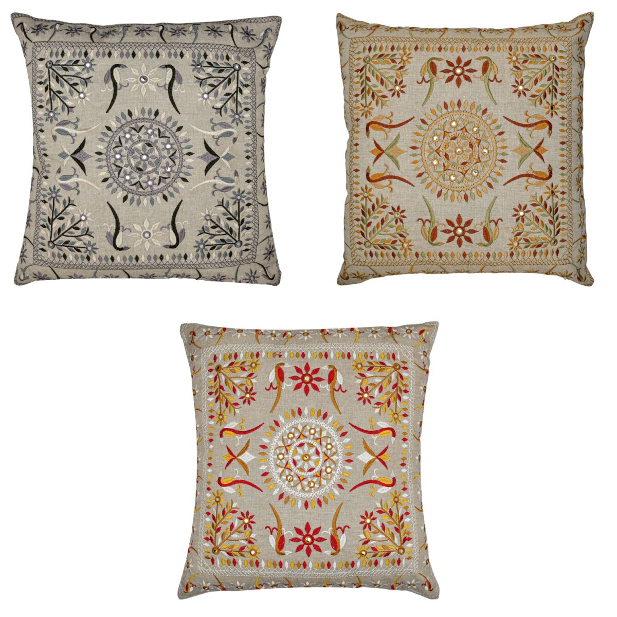 3er Set Boho Kissenbezug Lodge orientali box