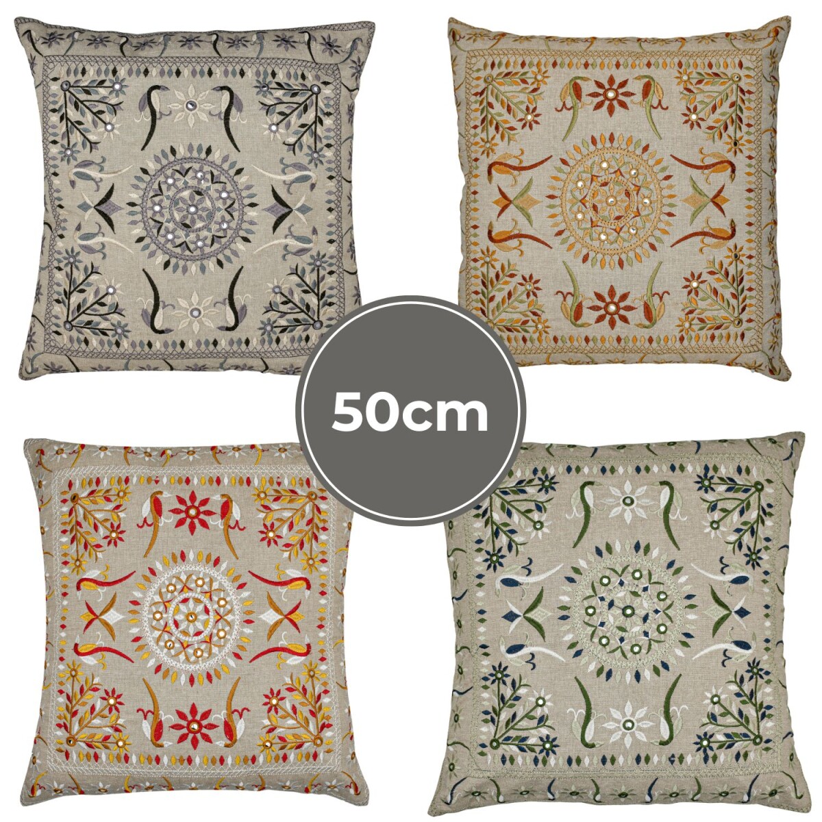 4er Set Boho Kissenbezug Lodge orientali box