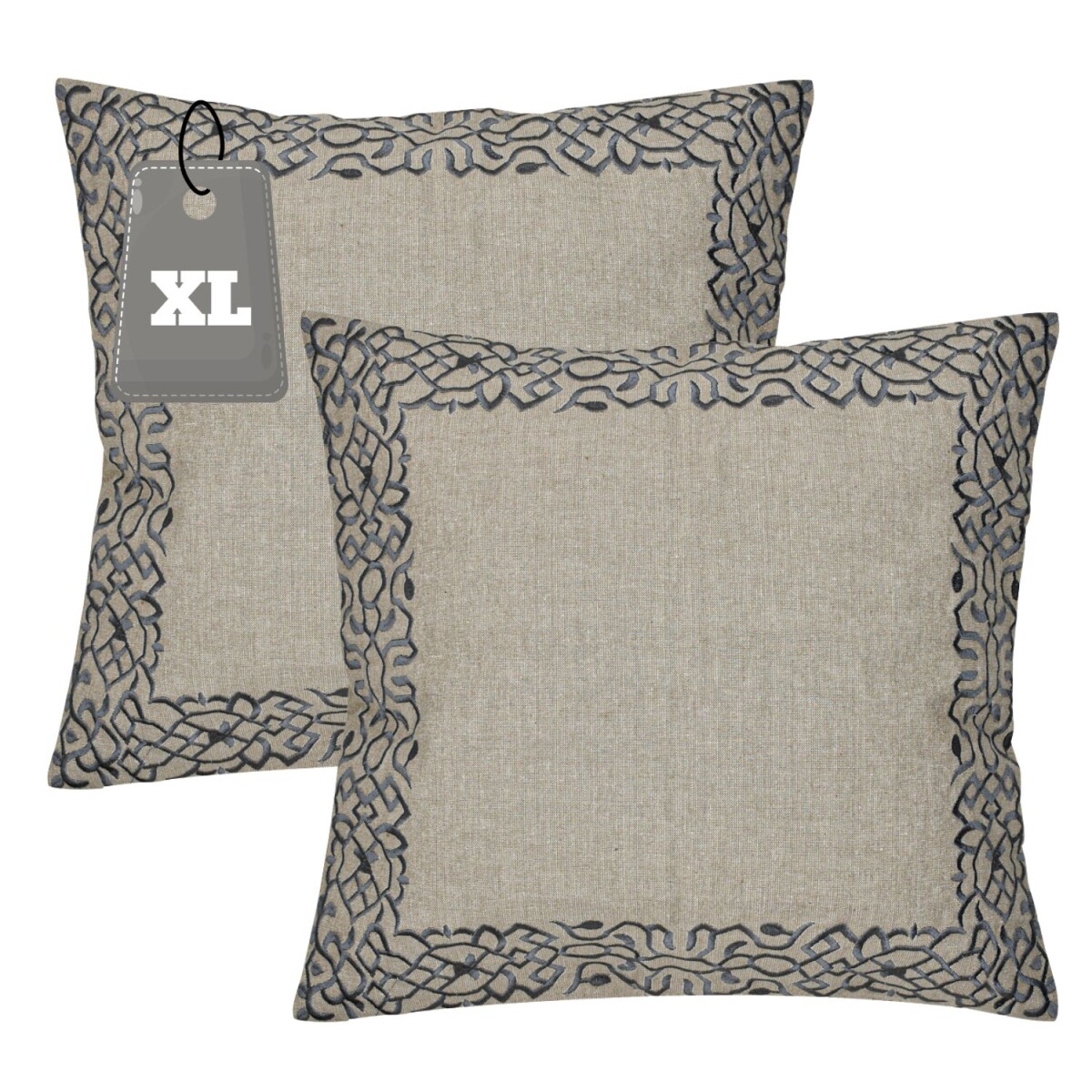 2er Set Boho Kissenbezug Frisia edel aus box