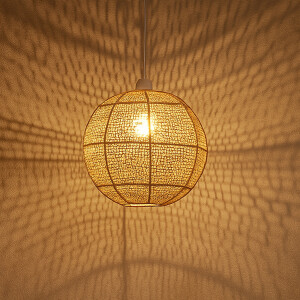 Hängeleuchte Florana 30cm | Boho Bastlampe aus...