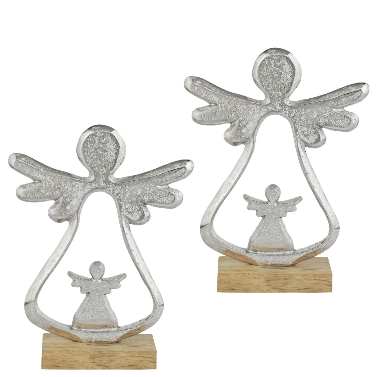 2er Set Weihnachtliche Dekofigur Engel a box