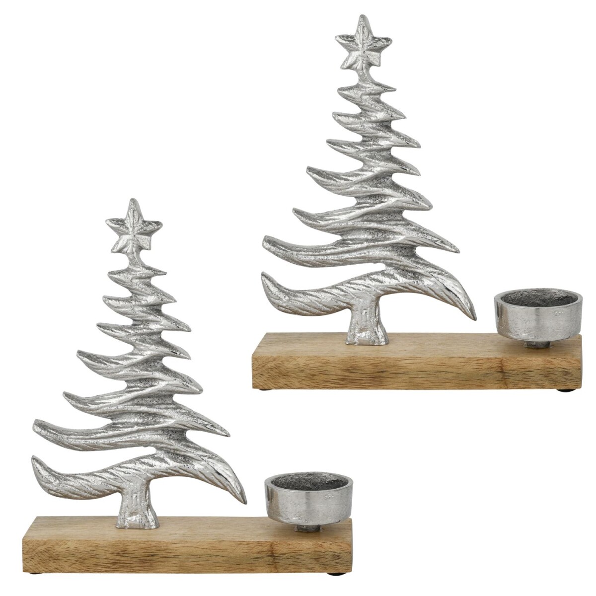 2er Set Weihnachtlicher Teelichthalter X box
