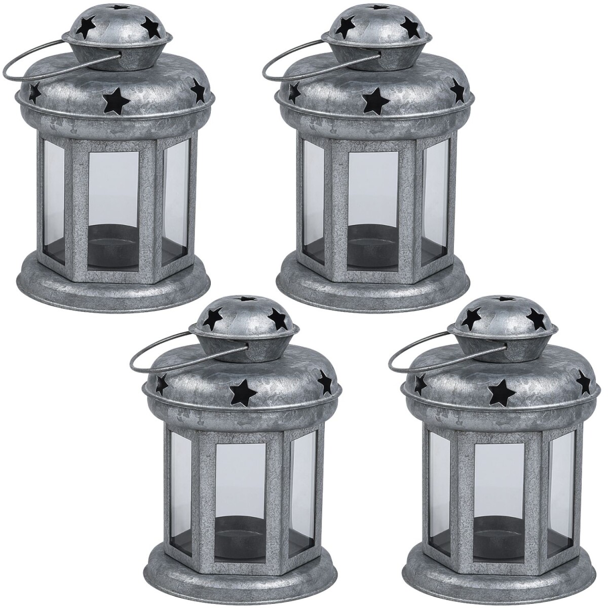 4er Set Vintage Laterne Eolea edel aus M box