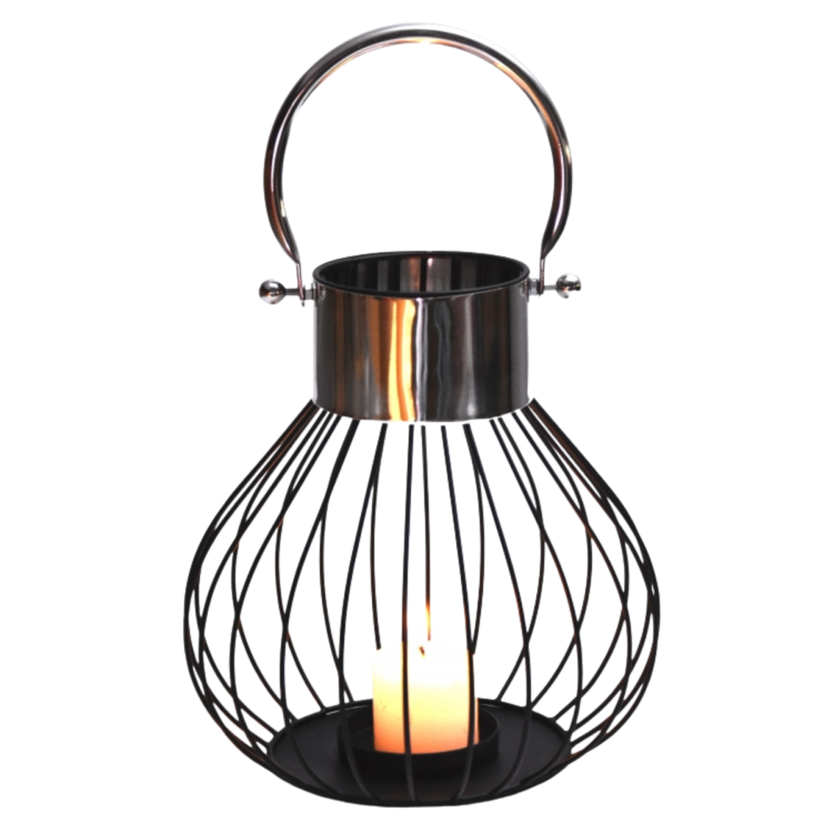 MAADES Windlicht Kerzenst&auml;nder mit Henkel Romane...