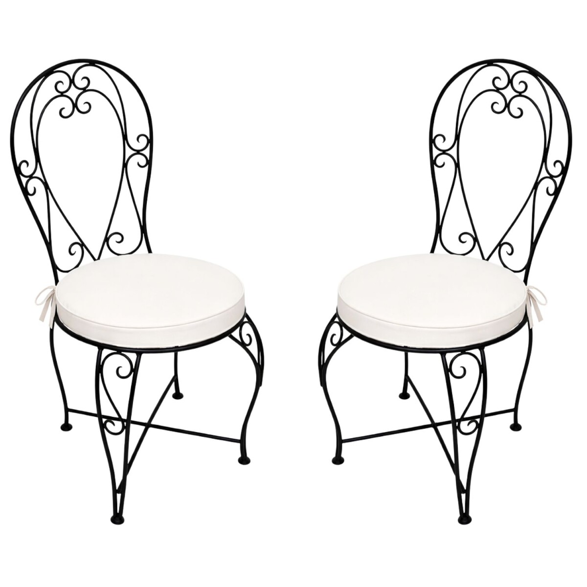 2er Set Eisenstuhl Stuhl Elsol Handarbeit | Gartenstuhl Medi