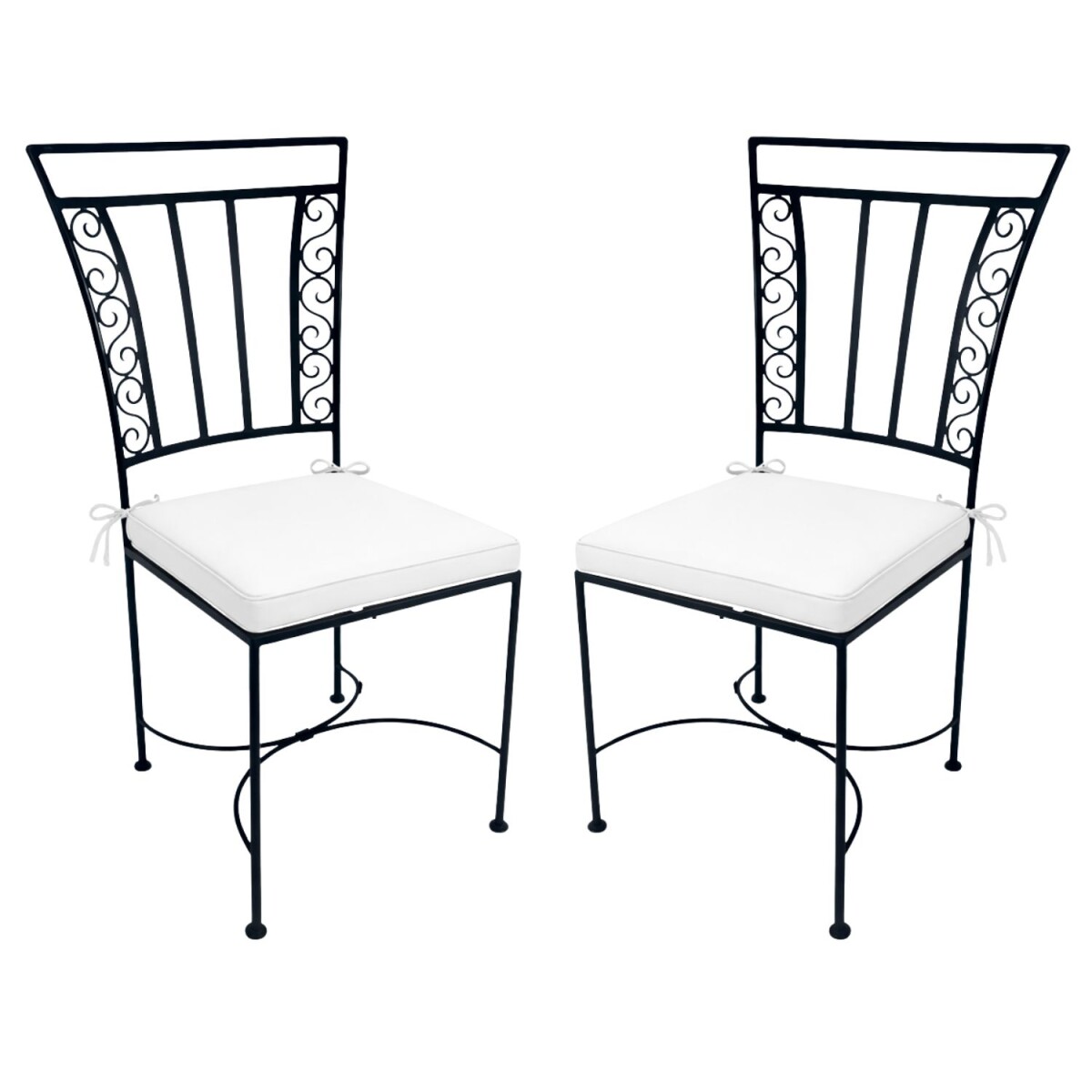 2er Set Eisenstuhl Stuhl Ronda Handarbeit | Gartenstuhl Medi