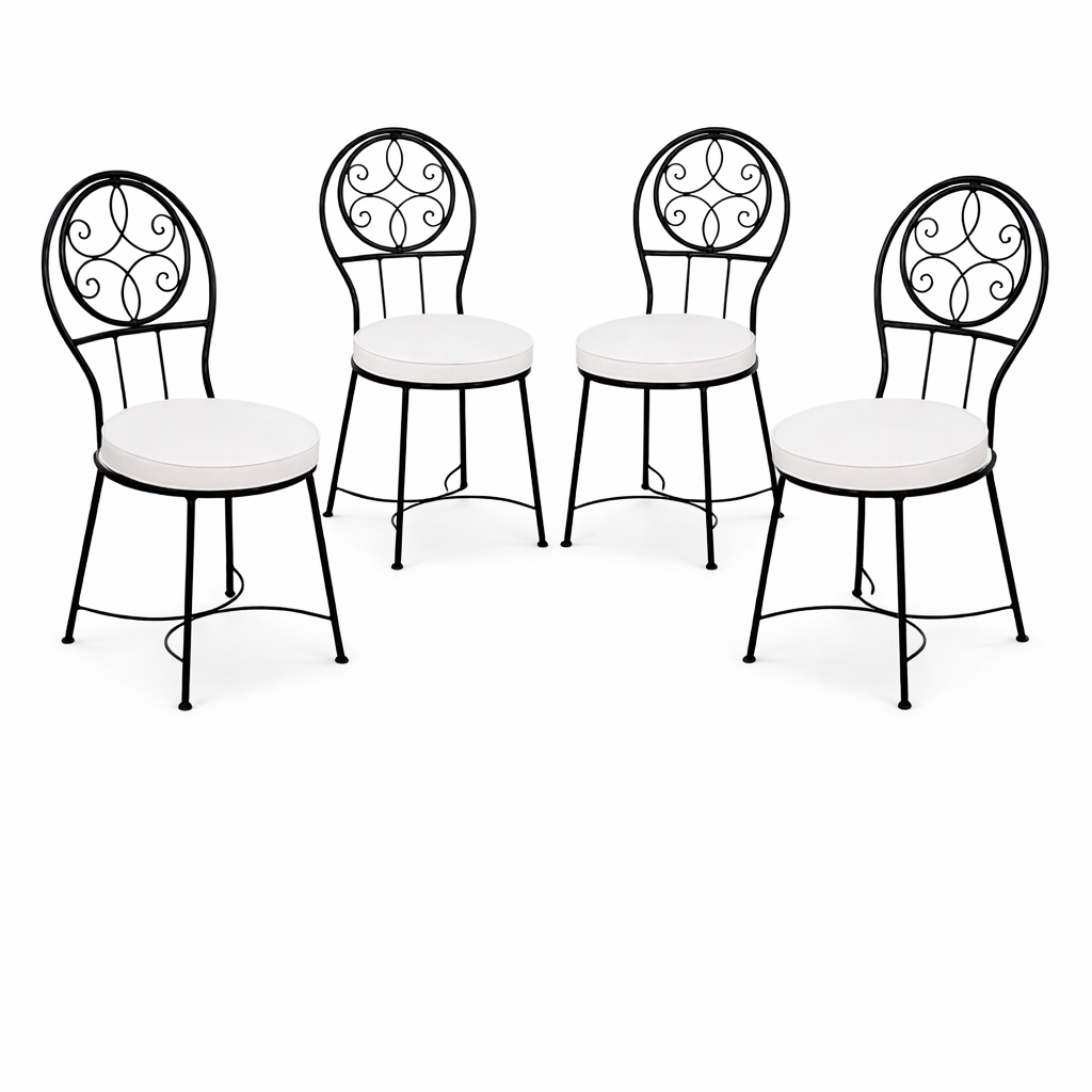 4er Set Eisenstuhl Stuhl Terassa Handarb box