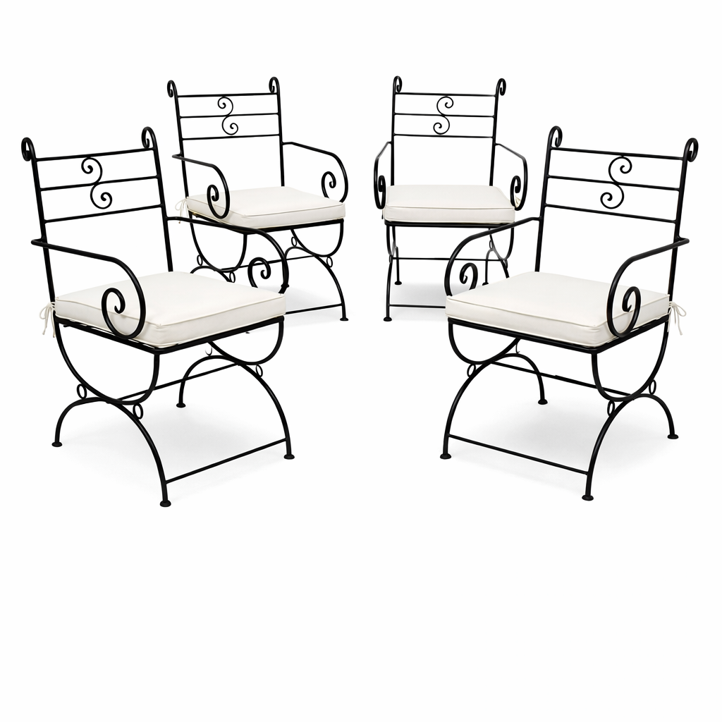 4er Set Eisenstuhl Stuhl Almagro Handarbeit | Gartenstuhl Me