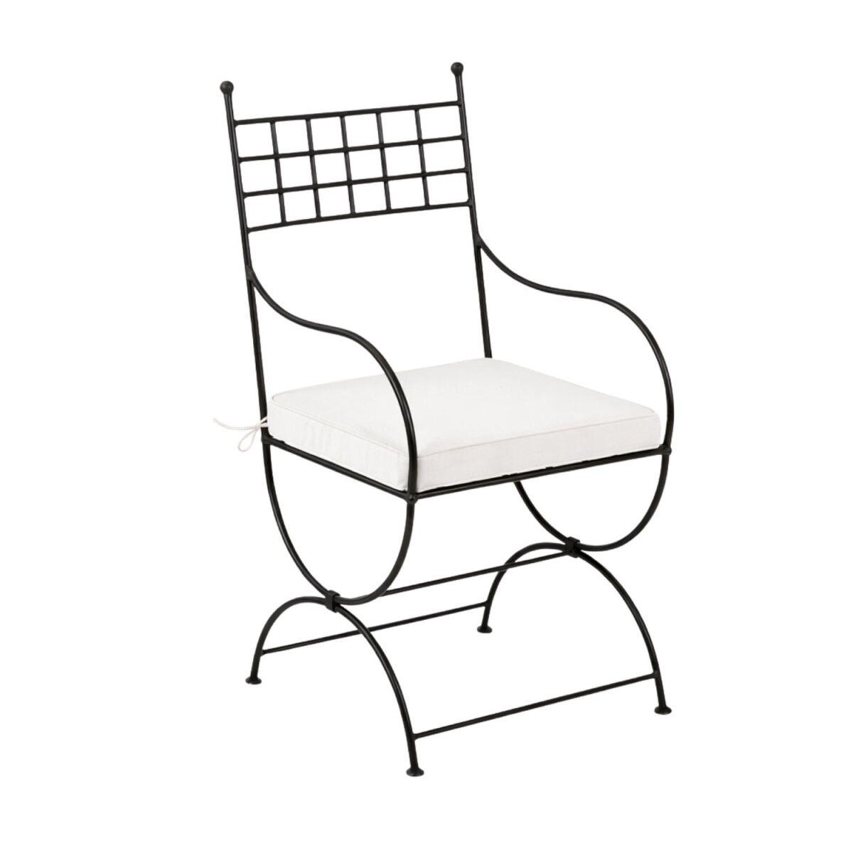 Eisenstuhl Stuhl Toledo XL handgeschmiedet | Gartenstuhl Med