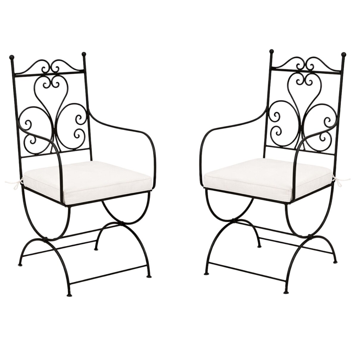 2er Set Eisenstuhl Stuhl Cuenca XL Handarbeit Gartenstuhl Me