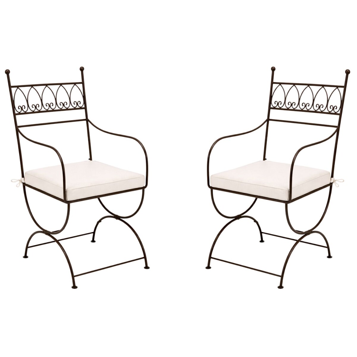 2er Set Eisenstuhl Stuhl Merida XL Handarbeit Gartenstuhl Me