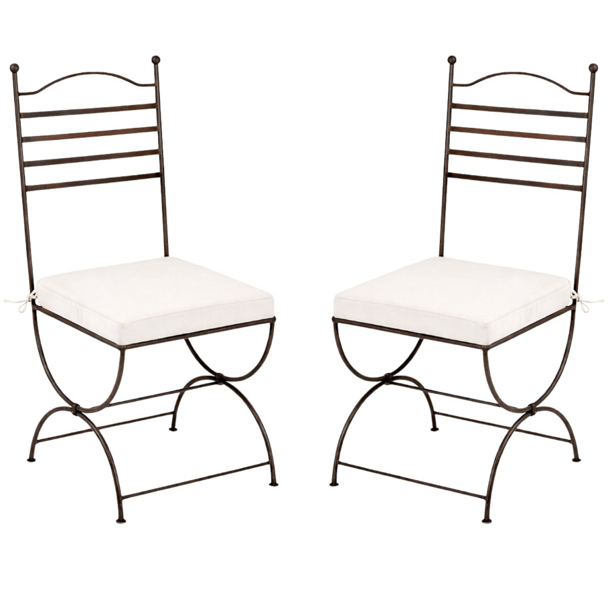 2er Set Eisenstuhl Stuhl Palencia Handarbeit Gartenstuhl Med