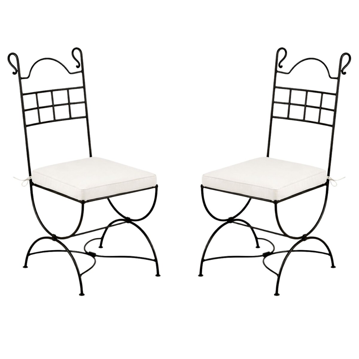 2er Set Eisenstuhl Stuhl Segovia Handarbeit Gartenstuhl Medi