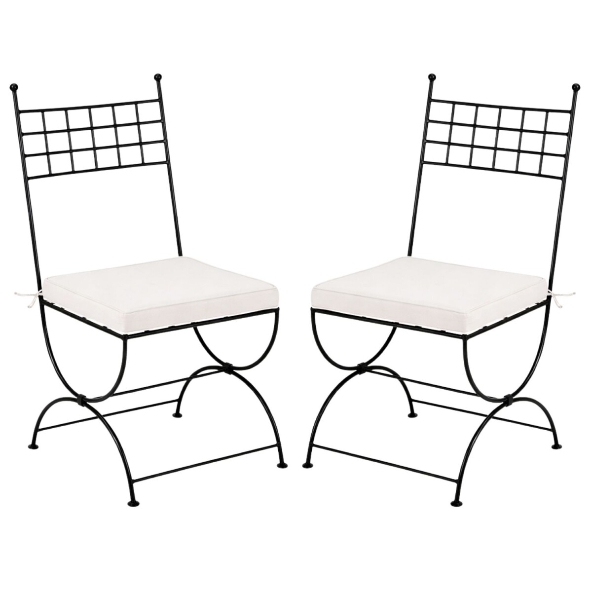 2er Set Eisenstuhl Stuhl Toledo Handarbeit Gartenstuhl Medit