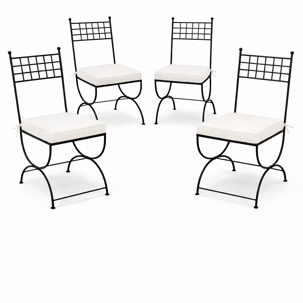 4er Set Eisenstuhl Stuhl Toledo Handarbeit Gartenstuhl Medit