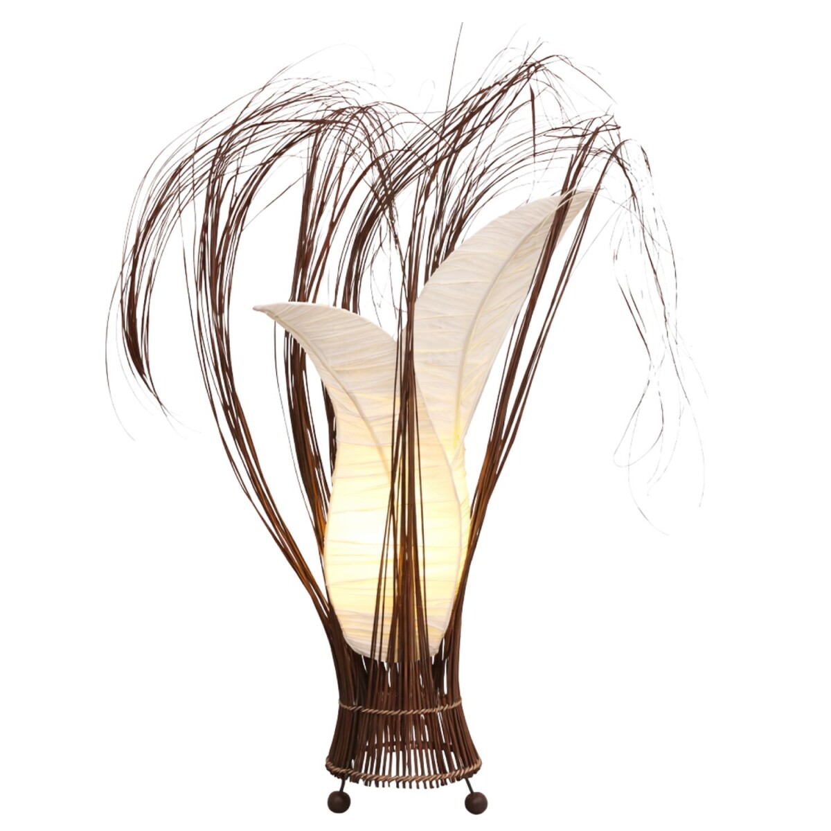 Tischlampe Bunga 50cm Cream | Handgefert box