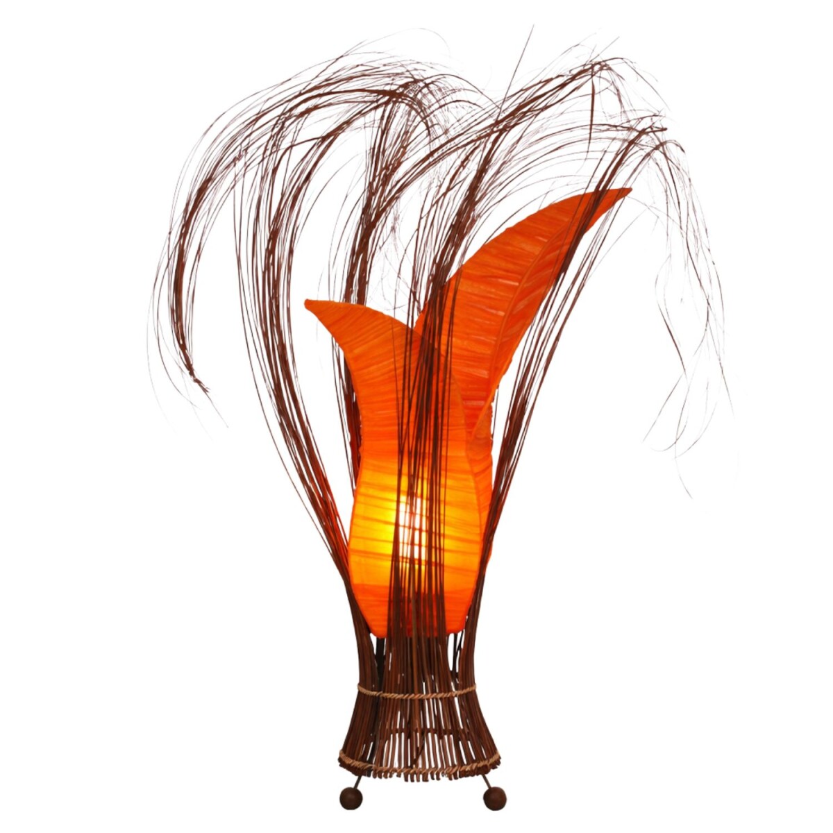 Tischlampe Bunga 50cm Orange | Handgefertigt & Nachhalti