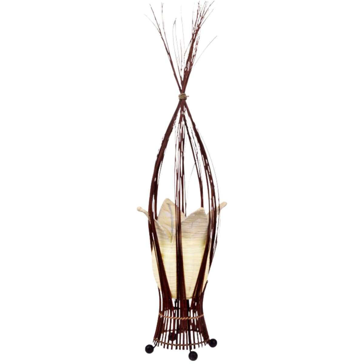 Tischlampe Elena Cream 30cm Boho Design | Handgefertigt &amp