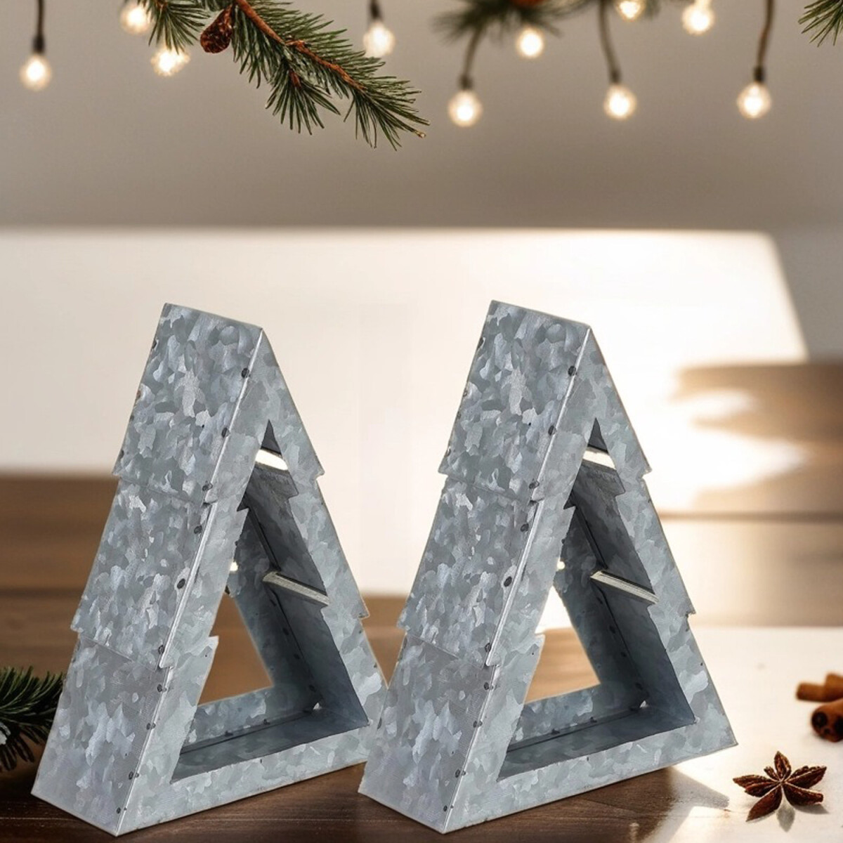 2er Set Teelichthalter Christbaum Aukje  box