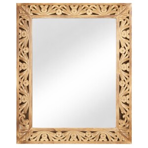 Wandspiegel Kirpal Natur orientalisch Massivholz 79cm