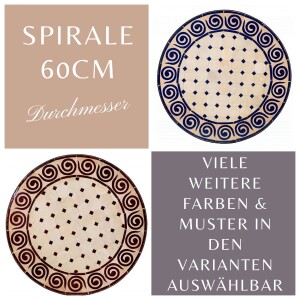 Marokkanischer Mosaiktisch Spirale Ø60 cm |...
