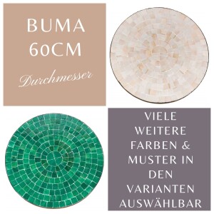 Marokkanischer Mosaiktisch Buma Ø60 cm | Handarbeit