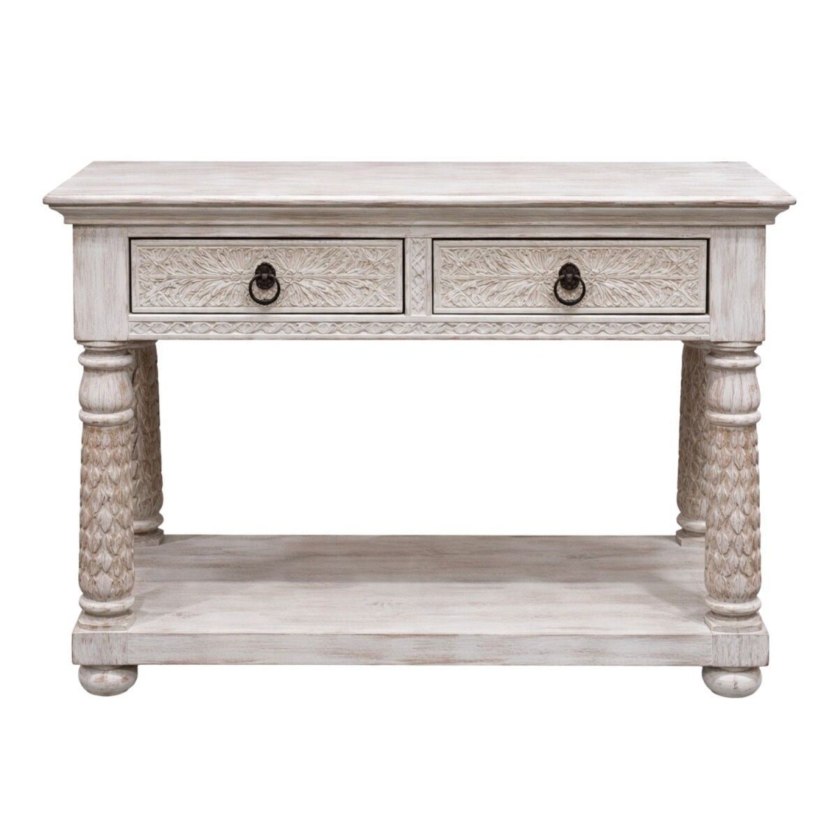 Konsole Rangan weiss 97cm Massivholz Boh box