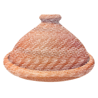 Marokkanische Tajine Tuareg handgefertigt aus Ton 30 cm handgemacht