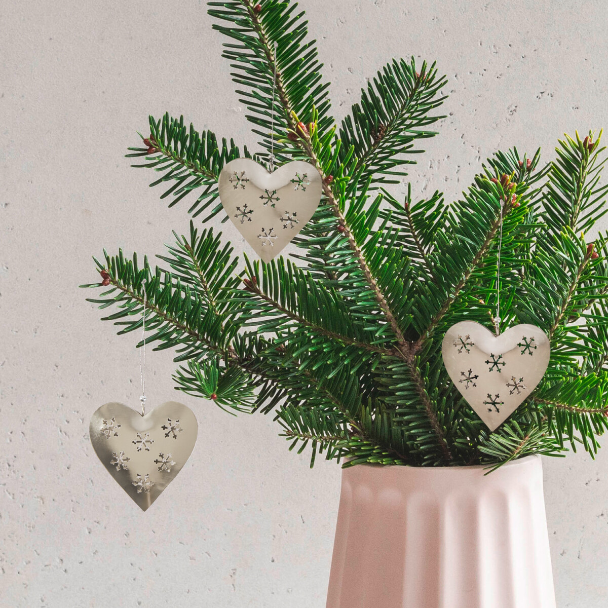 3er Set Weihnachtsanhänger Herz han box