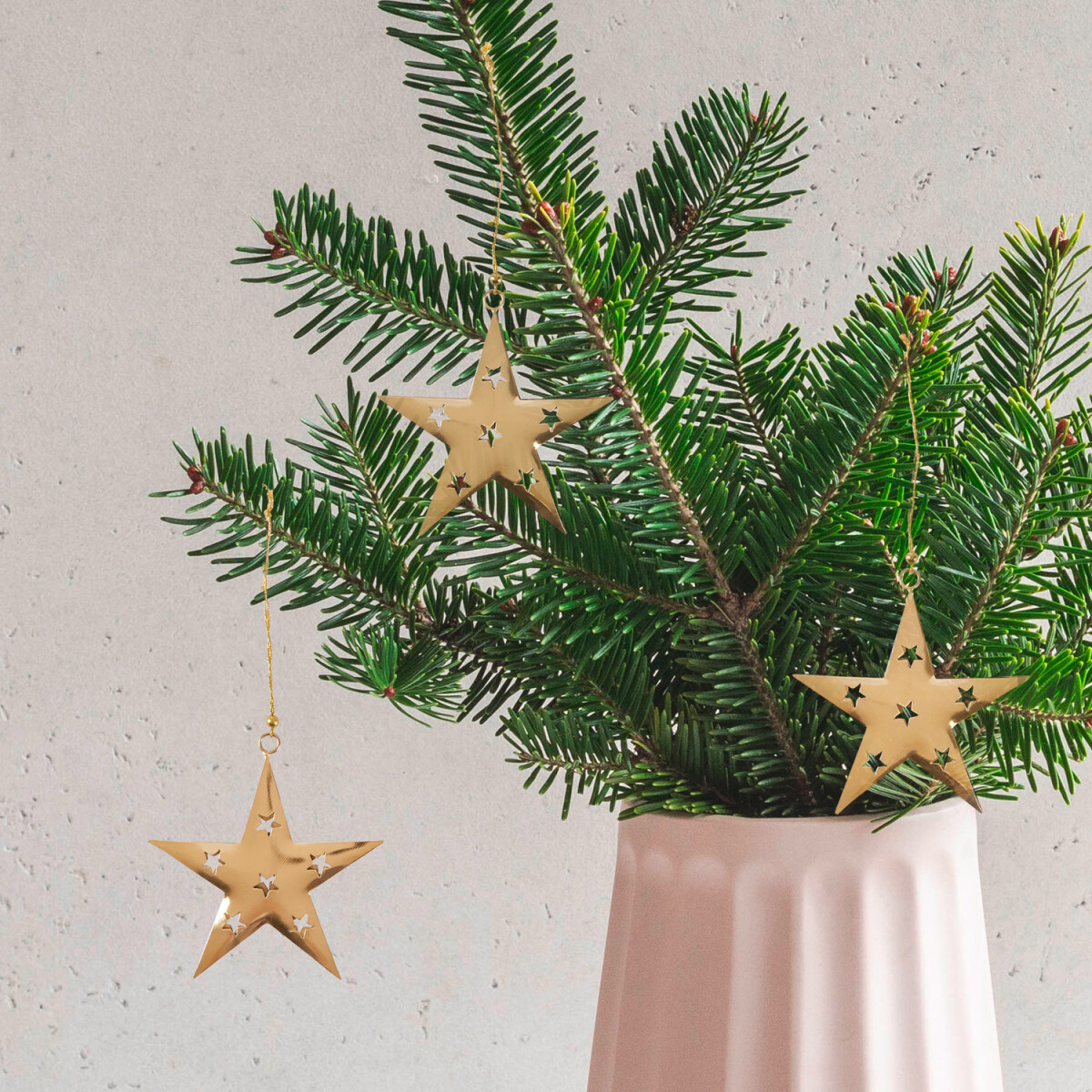 3er Set Weihnachtsanhänger Stern ha box