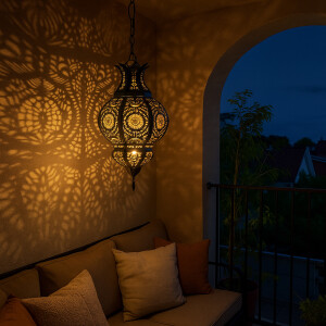 Pendelleuchte Kumira Silber 60cm | Marokkanische Lampe...