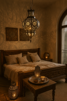 Pendelleuchte Kumira Silber 60cm | Marokkanische Lampe aus Metall