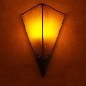 Mediterrane Wandlampe Marwa Orange 35cm aus...