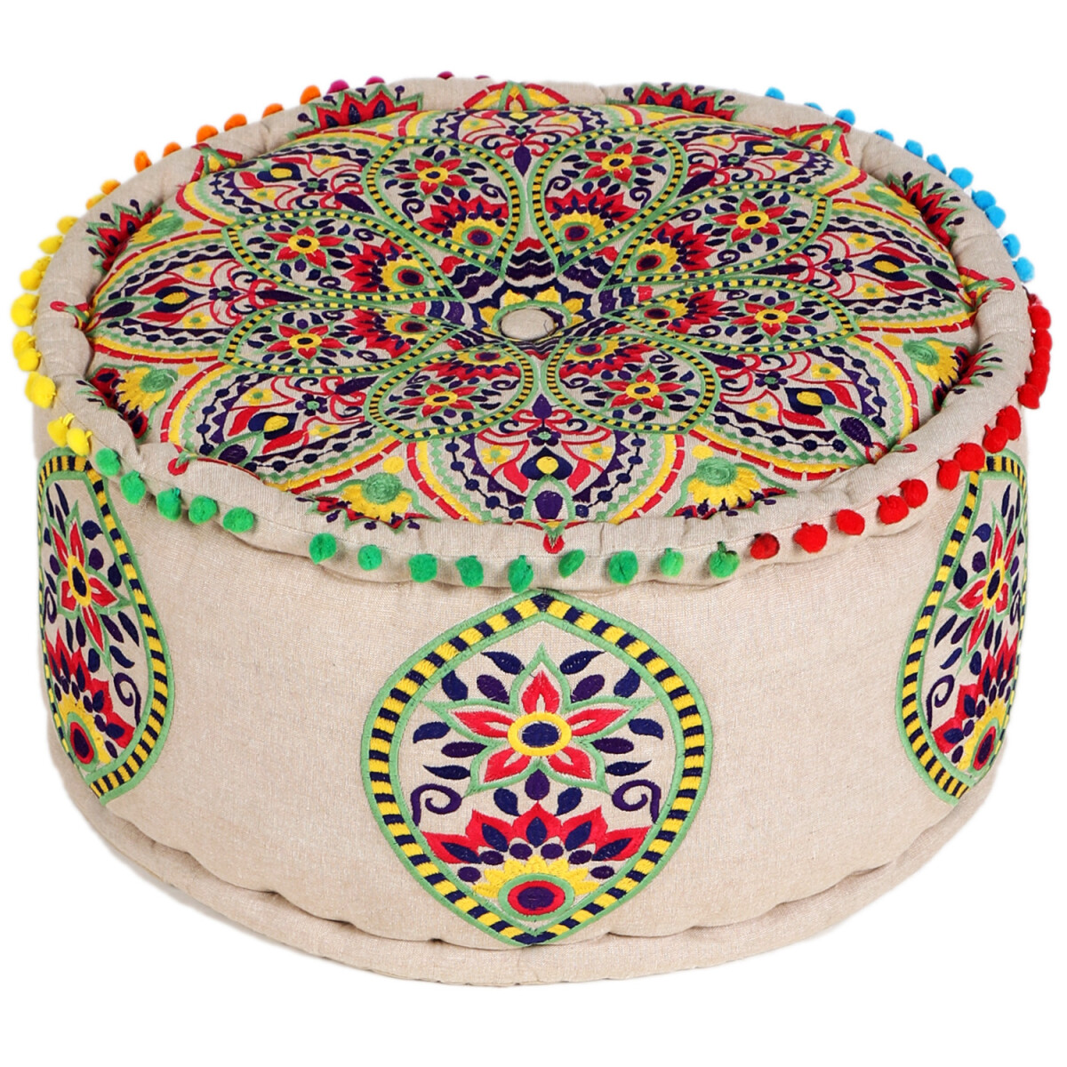 Orientalischer Pouf Hakika handgefertigt box