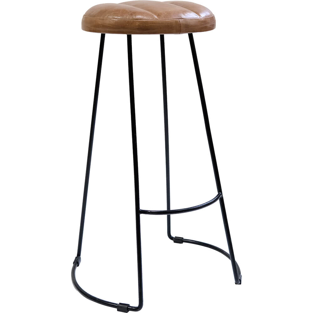 Ray Barhocker mit rundem braunen Ledersitz