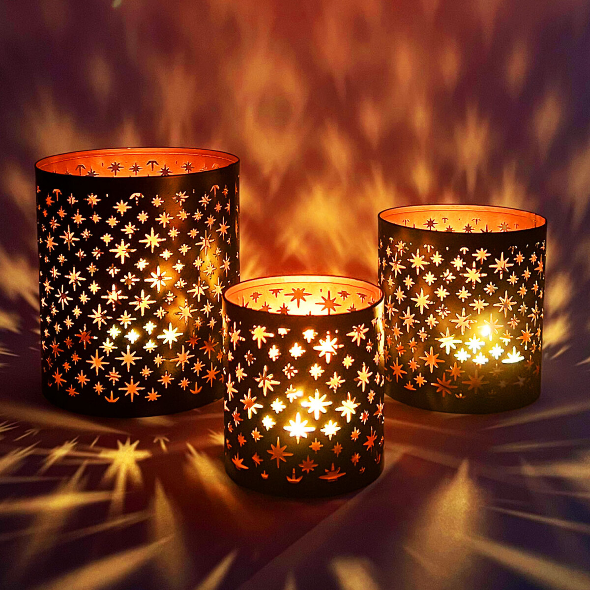 3er Set Orientalisches Teelichthalter Ha box