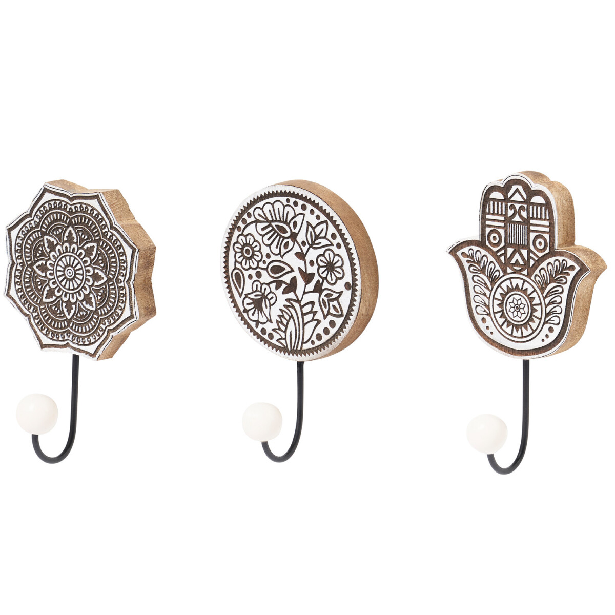 3er Set Orientalischer Wandhaken Hares a box