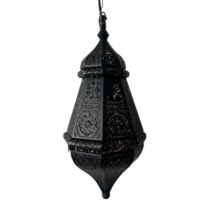 Leuchte Salma Schwarz | Orientalische Pendelleuchte aus...