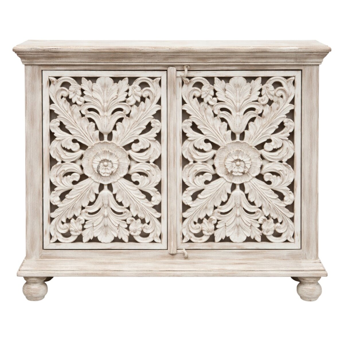 Kommode Gayatri weiss 90cm Massivholz Bo box