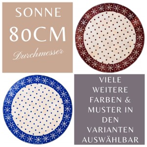 Marokkanischer Mosaiktisch Sonne 80cm | Handarbeit