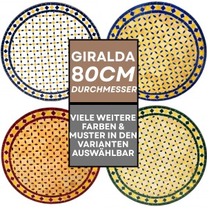 Marokkanischer Mosaiktisch Giralda 80cm | Handarbeit