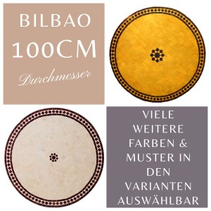 Marokkanischer Mosaiktisch Bilbao 100cm | Handarbeit
