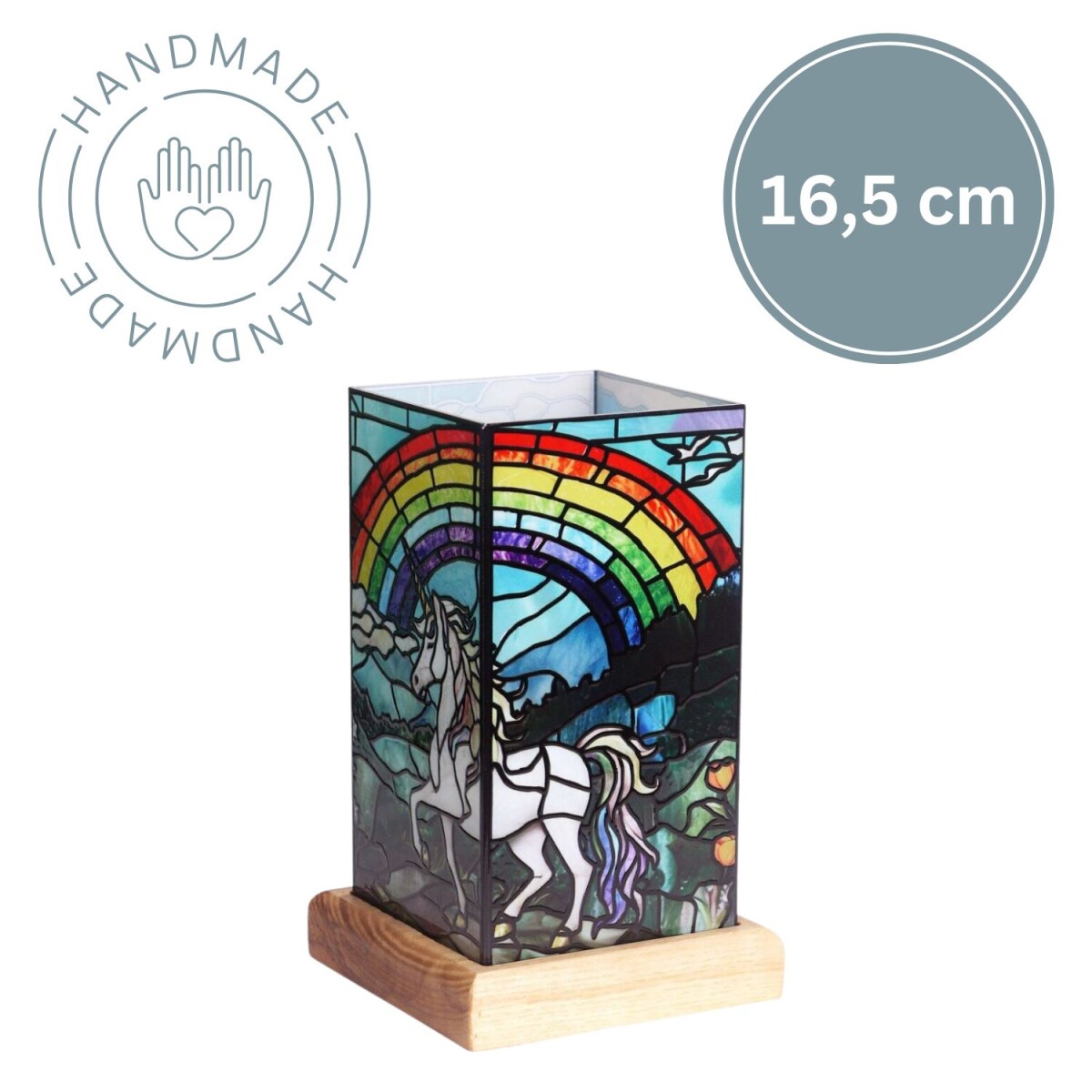 Art Light Einhorn | Acrylmotiv | LED | H16,5cm | Holzsockel 
