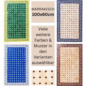 Marokkanischer Mosaiktisch Marrakesch 100x60cm | Handarbeit