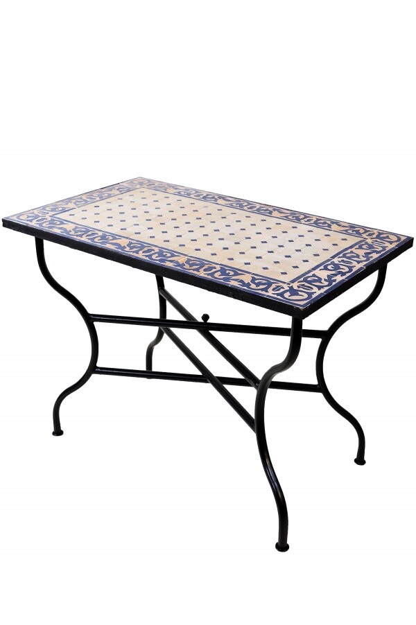 Marokkanischer Mosaiktisch Fes 100x60cm | Handarbeit