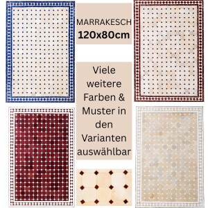 Marokkanischer Mosaiktisch Marrakesch 120x80cm | Handarbeit