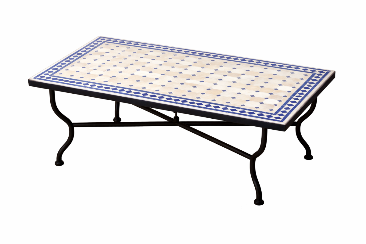 Marokkanischer Mosaiktisch Marrakesch 120x80cm , 45cm hoch