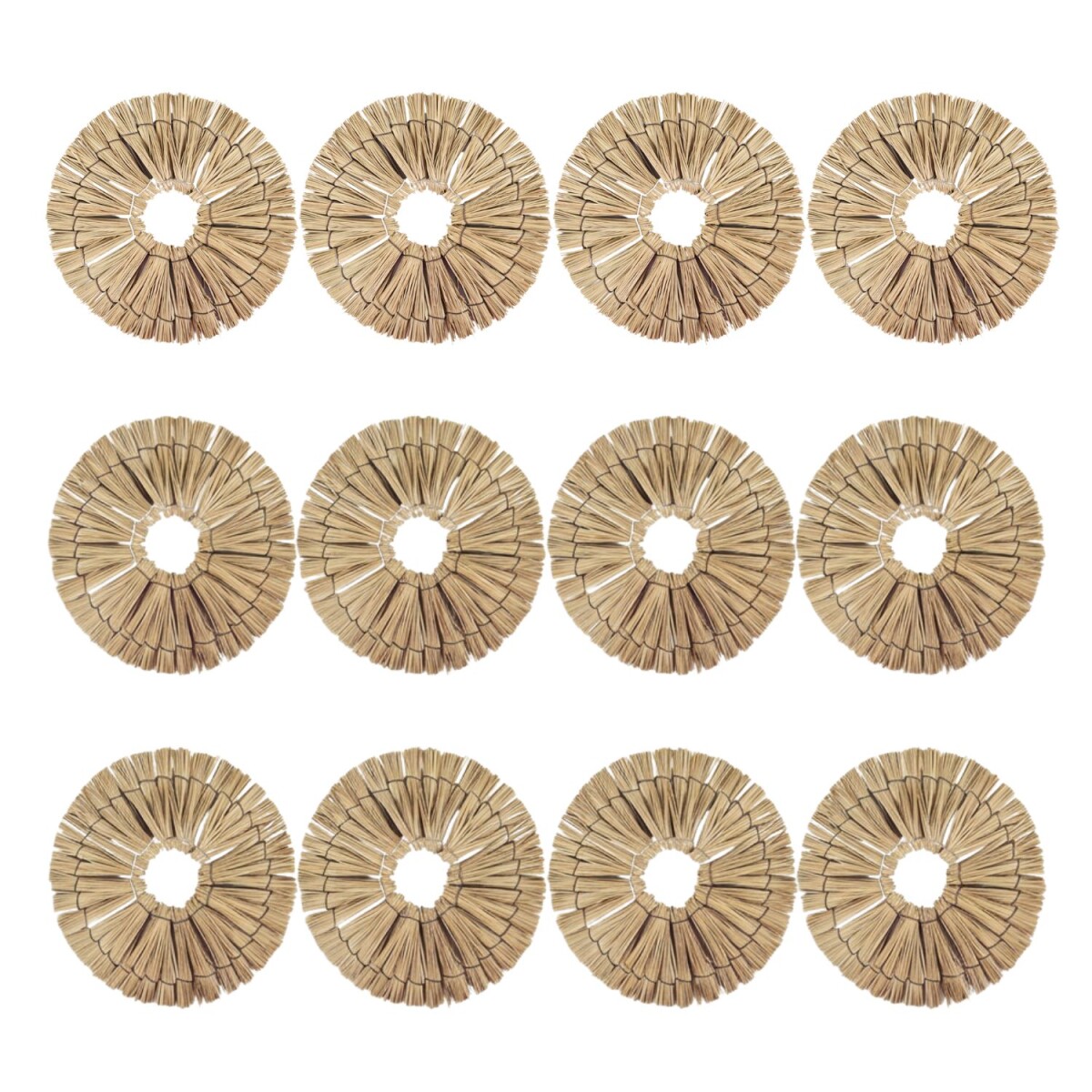 Wanddeko Boho Rattan 12er Set | Runde Na box