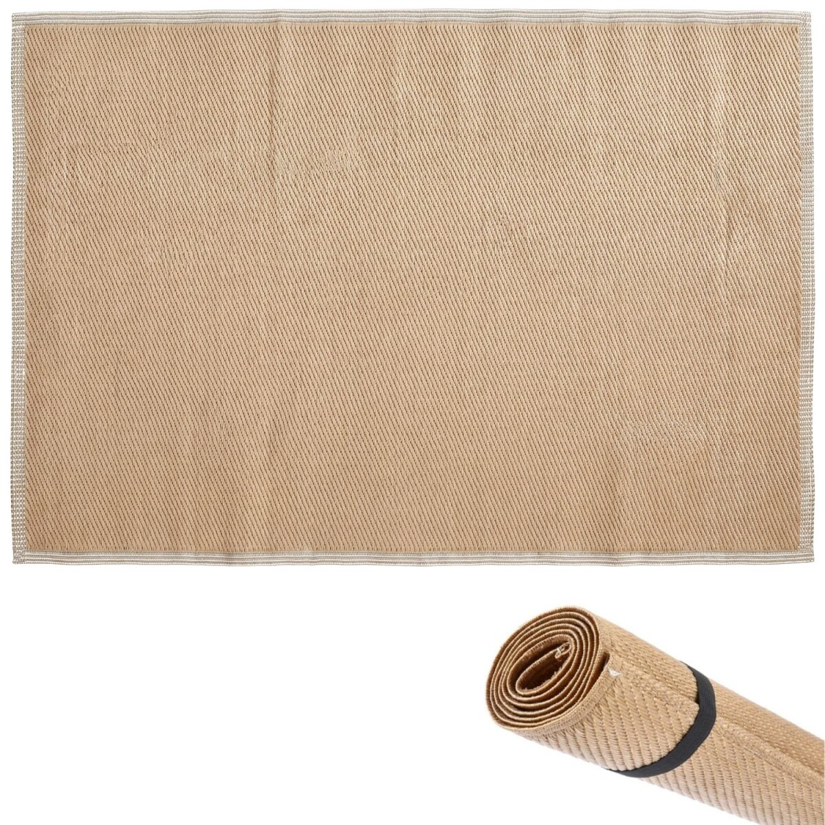 Outdoor-Teppich 90 x 150 cm Braun | Jute box