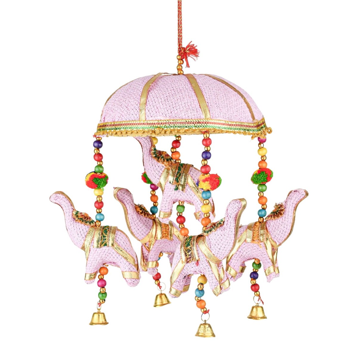 Dekohänger Maharaja Rosa mit Elefanten Windspiel Boho 1